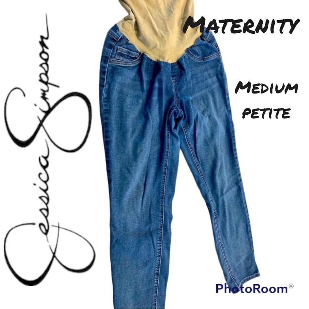 MEDIUM petite Jessica Simpson maternity jeans